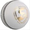 SG Shield 30 White Leather Cricket Ball - Image 2